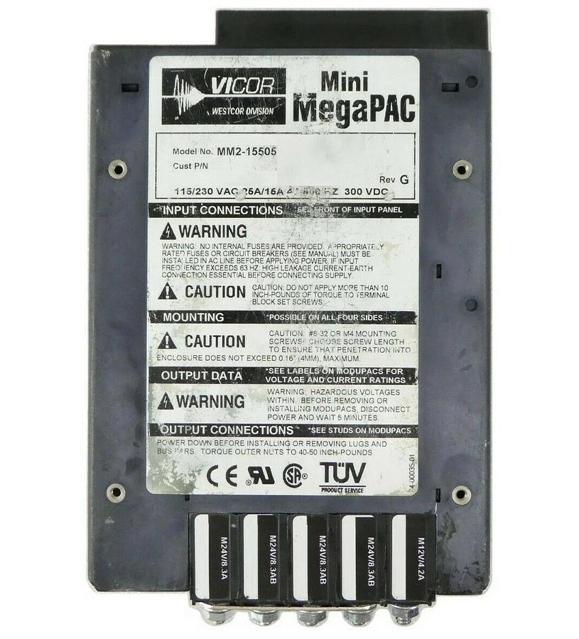 Used Vicor MM2-15505 Power Supply mini MegaPAC Novellus Systems 27-103559-00 Working