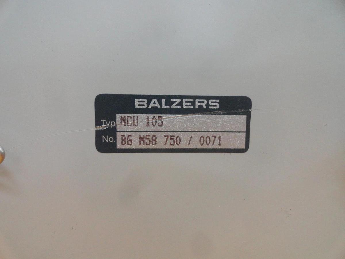 Used Balzers BG M58 750 Magnetron Control Unit MCU 105 MCU105 Used Working