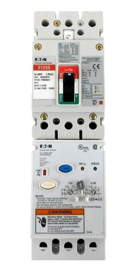 Used Eaton EGS3050FFG 3-Pole Industrial Circuit Breaker E125S Working Surplus
