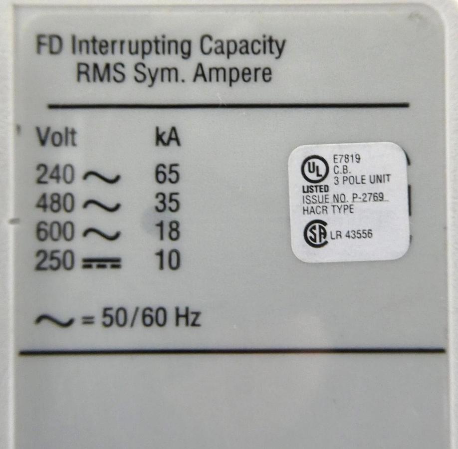 Used Eaton 6639C94G84 Circuit Breaker FD3015L Reseller Lot of 2 Working