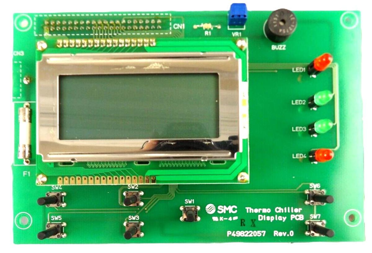 Used SMC P49822057 Thermo Chiller LCD Display Panel PCB Working Surplus