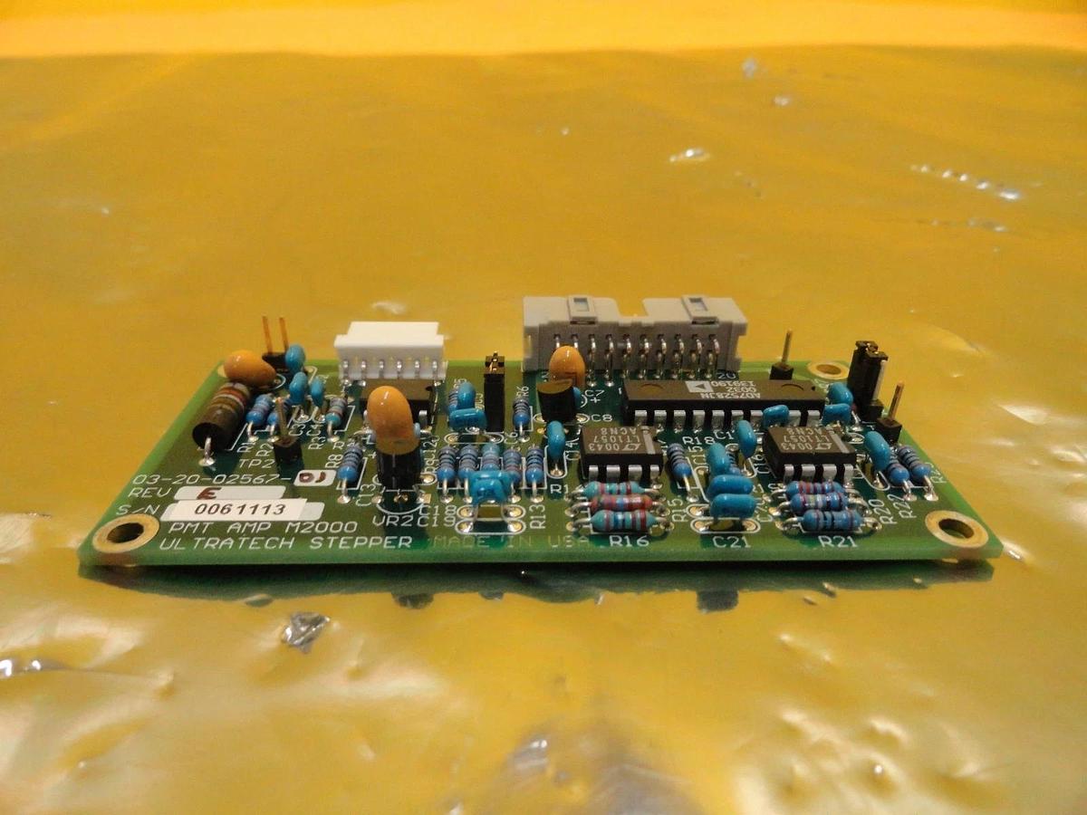 Used Ultratech Stepper 03-20-02567-01 Photomultiplier Amplifier M2000 PCB Board Used