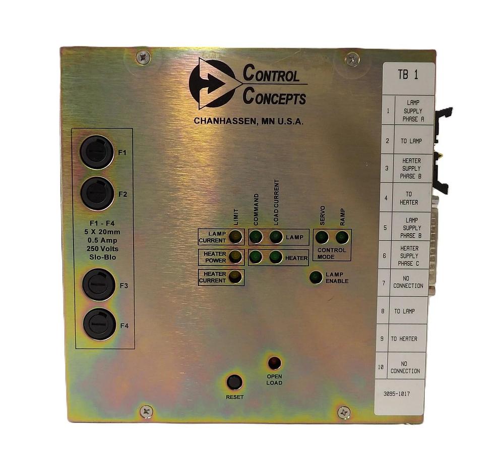 Used Control Concepts 3095-1017 SCR Power Controller AMAT 0190-03627 Working