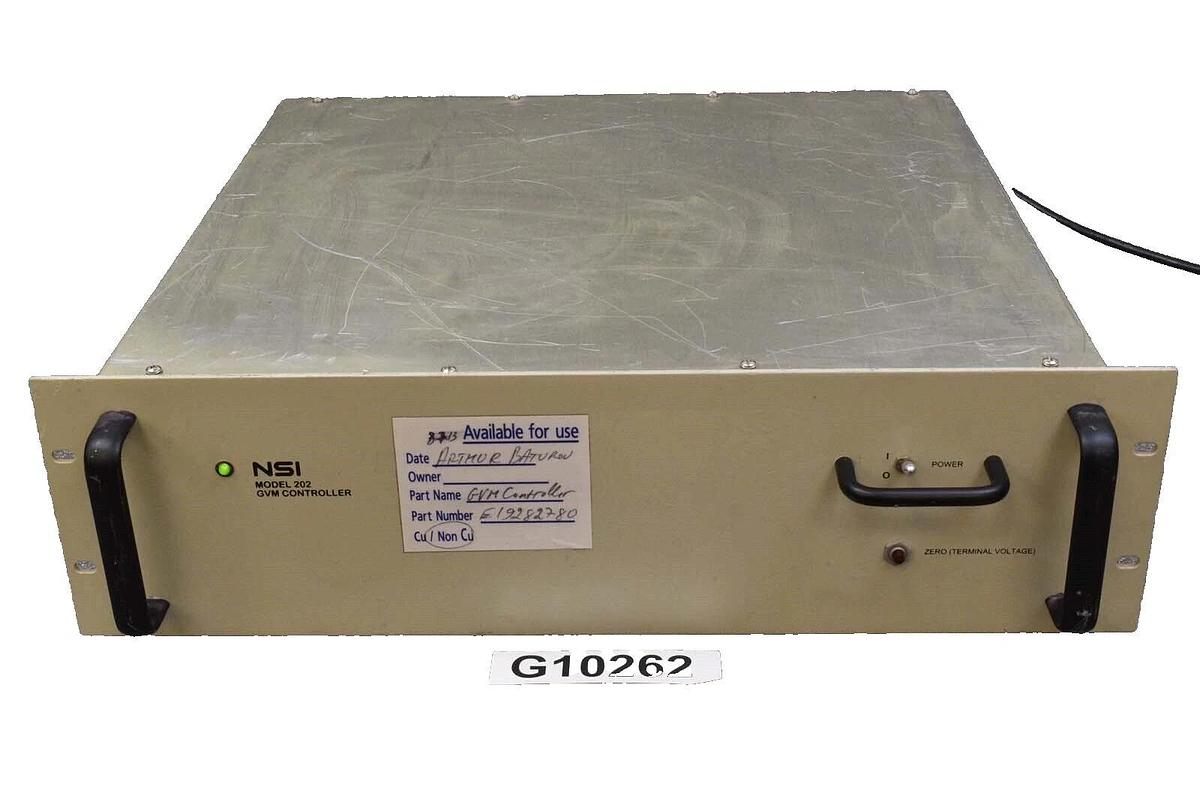 Used NSI Newton Scientific 11NS37-016 GVM Controller 202 Varian E19282780 Surplus