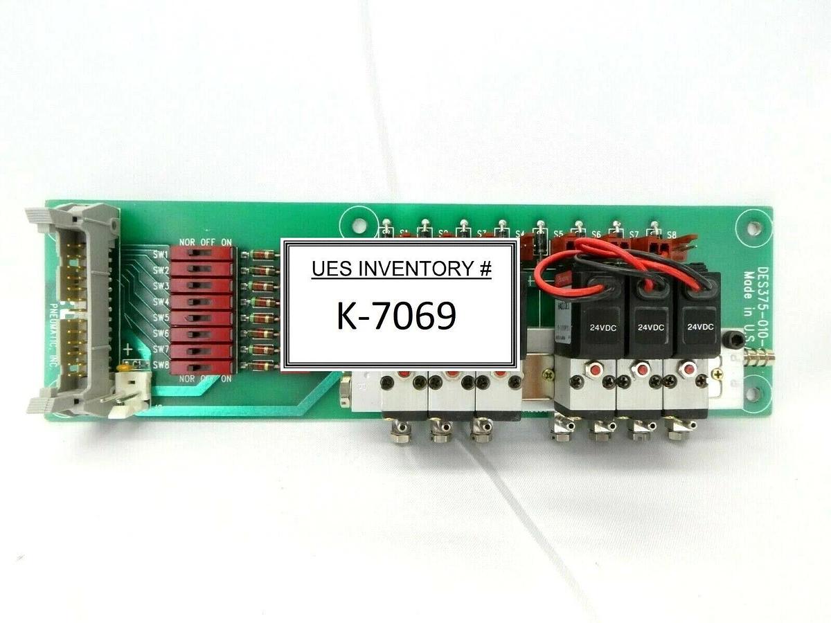 Used TECO Pneumatic DES375-010-8 6-Port Pneumatic Manifold Board PCB HA010E1 Working