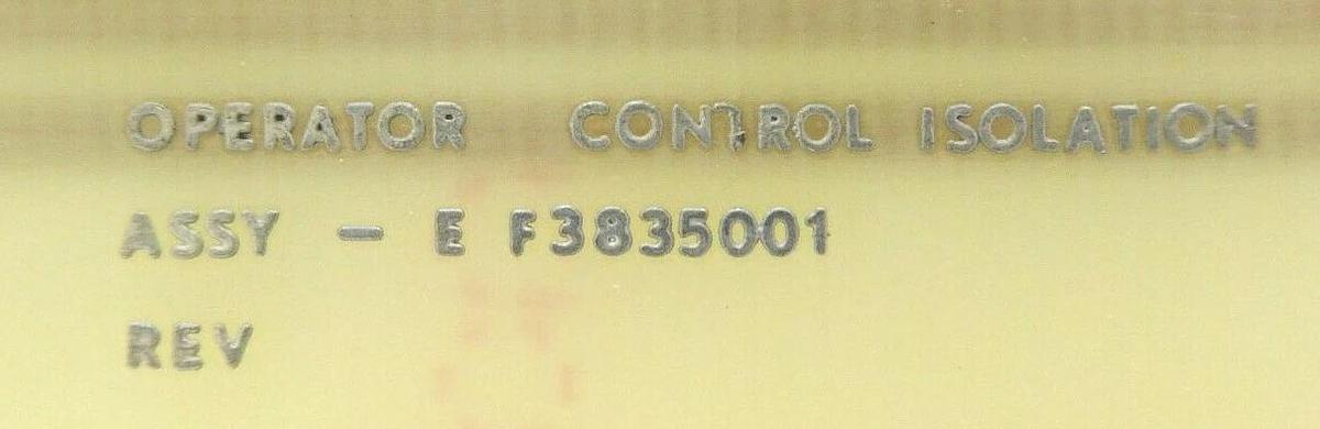Used Varian VSEA E F3835001 Operator Control Isolation PCB Card Rev. C Working Spare