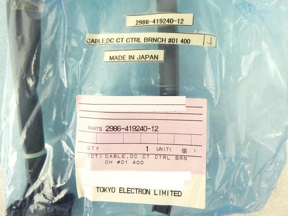 Used TEL Tokyo Electron DC Branch PCB Cable Set of 3 2986-419240-12 2986-443389-11