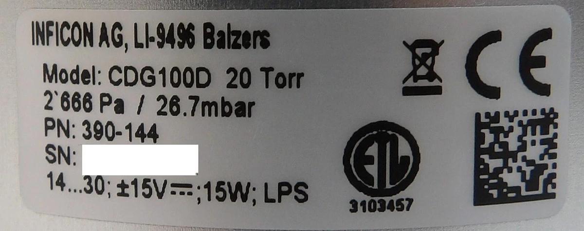 Used Inficon 390-144 Baratron Transducer CDG100D Reseller Lot of 10 Working Surplus