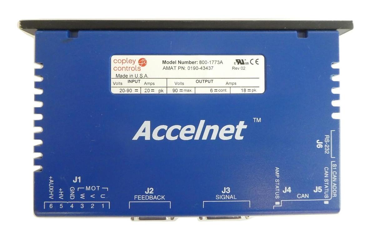 Used Copley Controls 800-1773 Accelnet AMAT Applied Materials 0190-43437 Working
