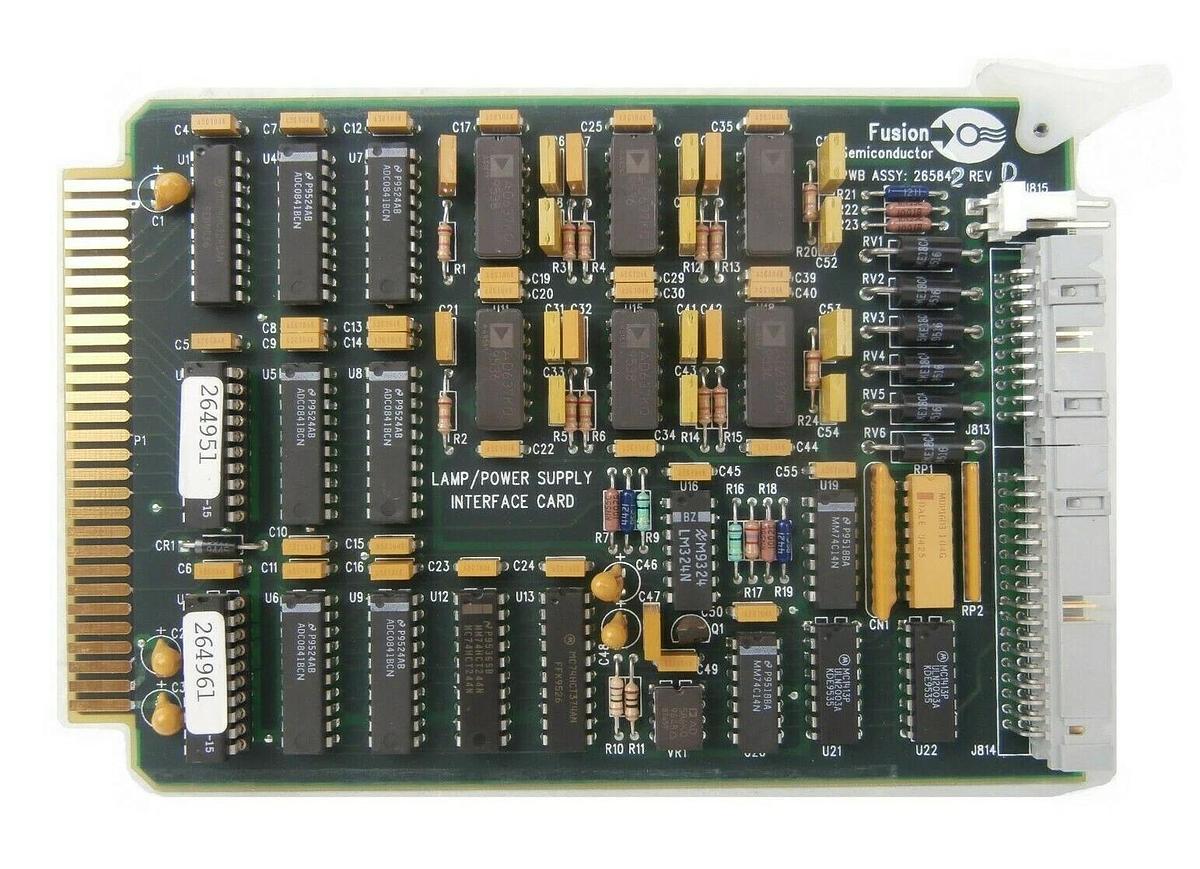 Used Fusion Semiconductor 265842 Lamp Power Supply Interface PCB Card Working Surplus