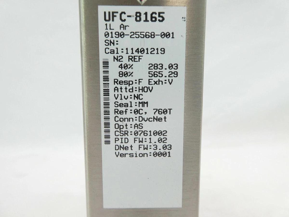 Used Celerity UFC-8165 Mass Flow Controller MFC AMAT 0190-25568 1L Ar Working Spare