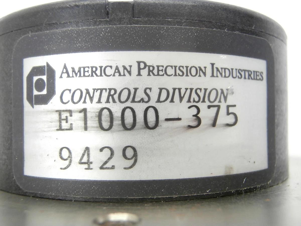 Used American Precision Industries E1000-375 Motor 9429 with Optical Encoder Chipped