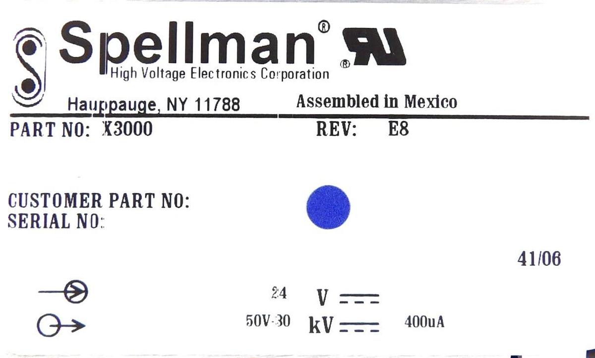 Refurbished Spellman X3000 High Voltage Power Supply AB Sciex Lot of 4 OEM Refurbished