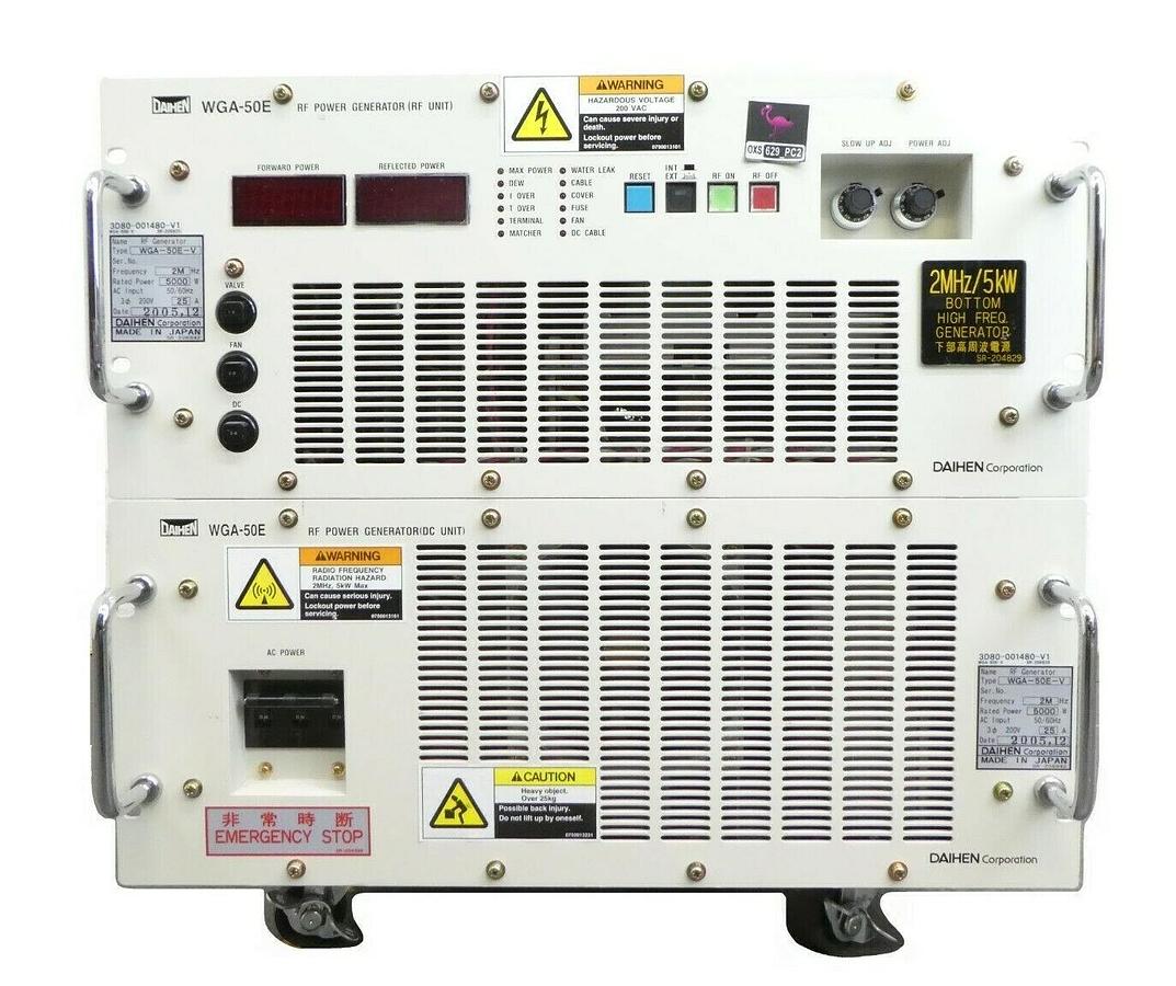 Used Daihen WGA-50E-V RF Generator Stack TEL Tokyo 3D80-001480-V1 Tested Working