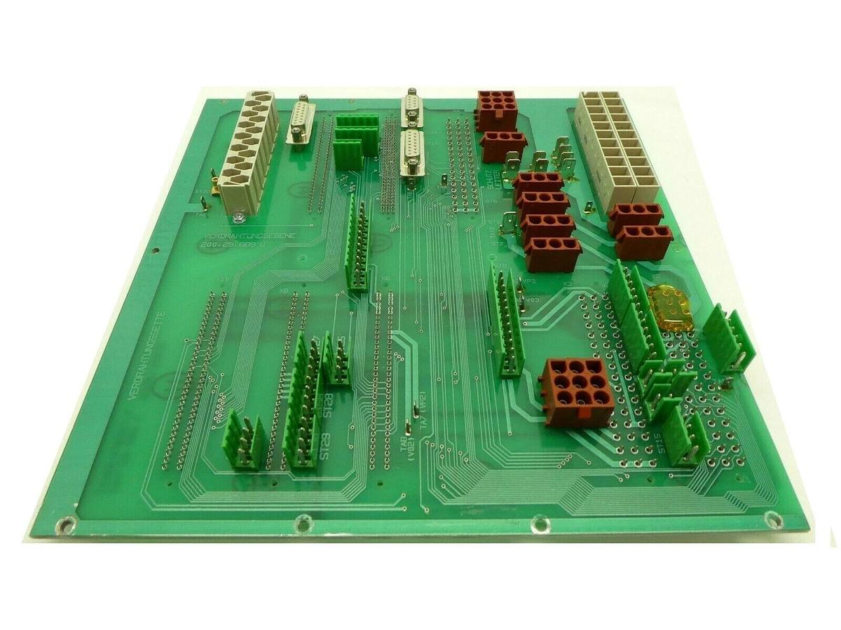 Used Leybold Vacuum 200.29.689 Back Plane PCB ERNI 044.772 ULTRATEST UL 500 Working