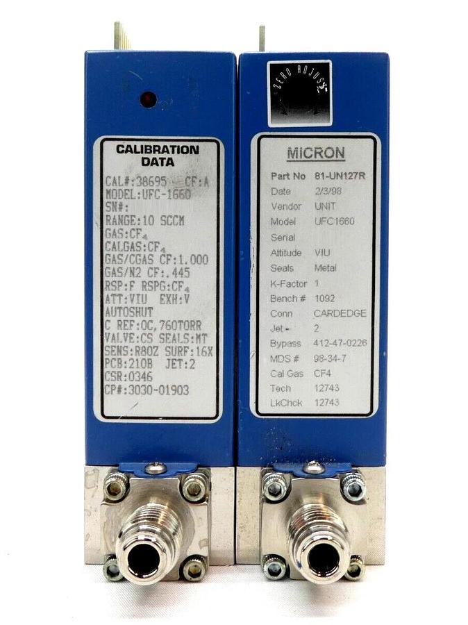 Used UNIT Instruments UFC-1660 Mass Flow Controller MFC Ar CHF3 Cl2 Lot of 11 Working