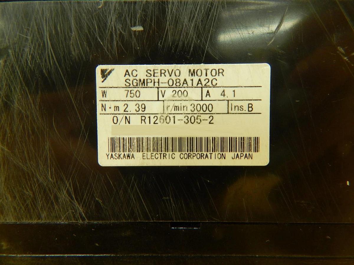 Used Yaskawa SGMPH-08A1A2C AC Servo Motor Shimpo Gearhead VRFS-PB-S9D-750-YF Used