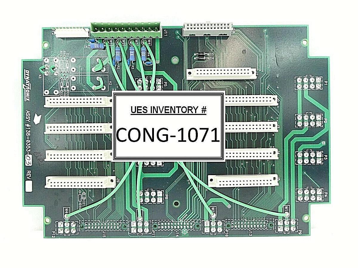 Used Dynatronix 138-0353-03 Backplane Board PCB 190-0353-01 Working Surplus