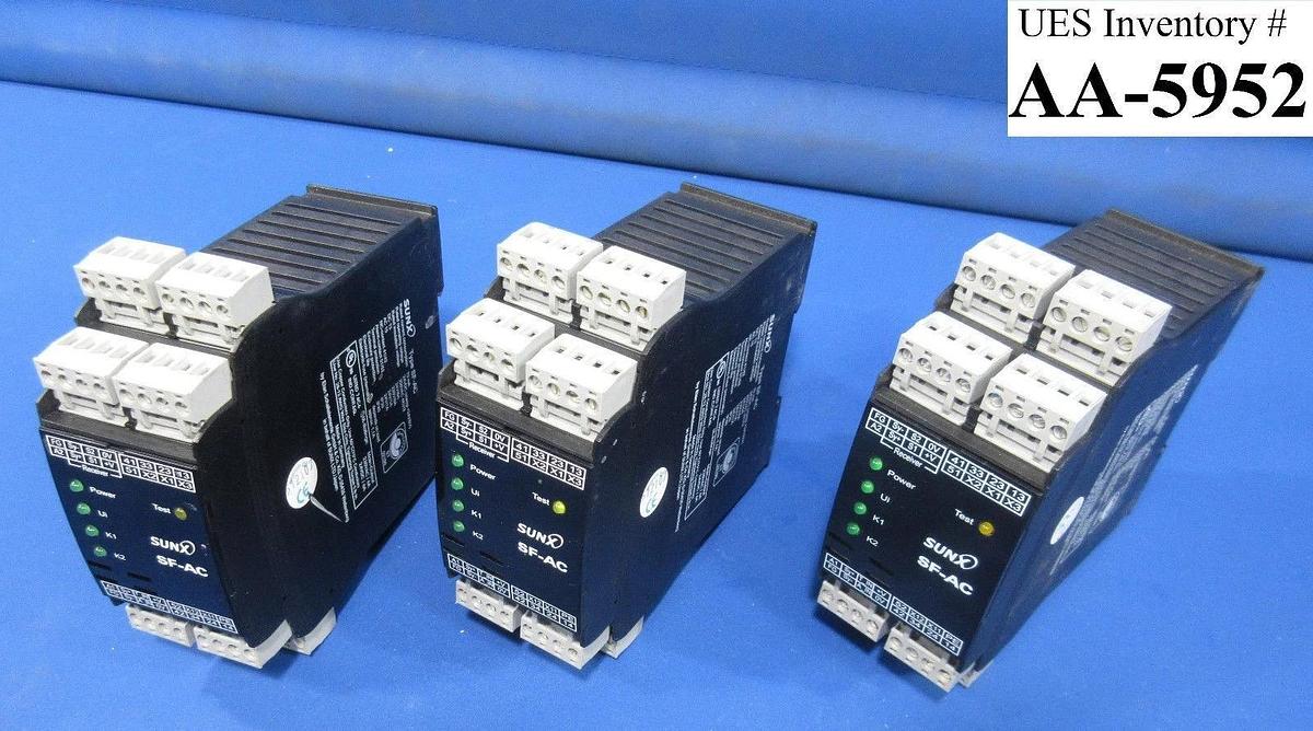 Used Sunx SF-AC Safety Relay Lot of 3 Kokusai Zestone DD-1203V 300mm Used Working