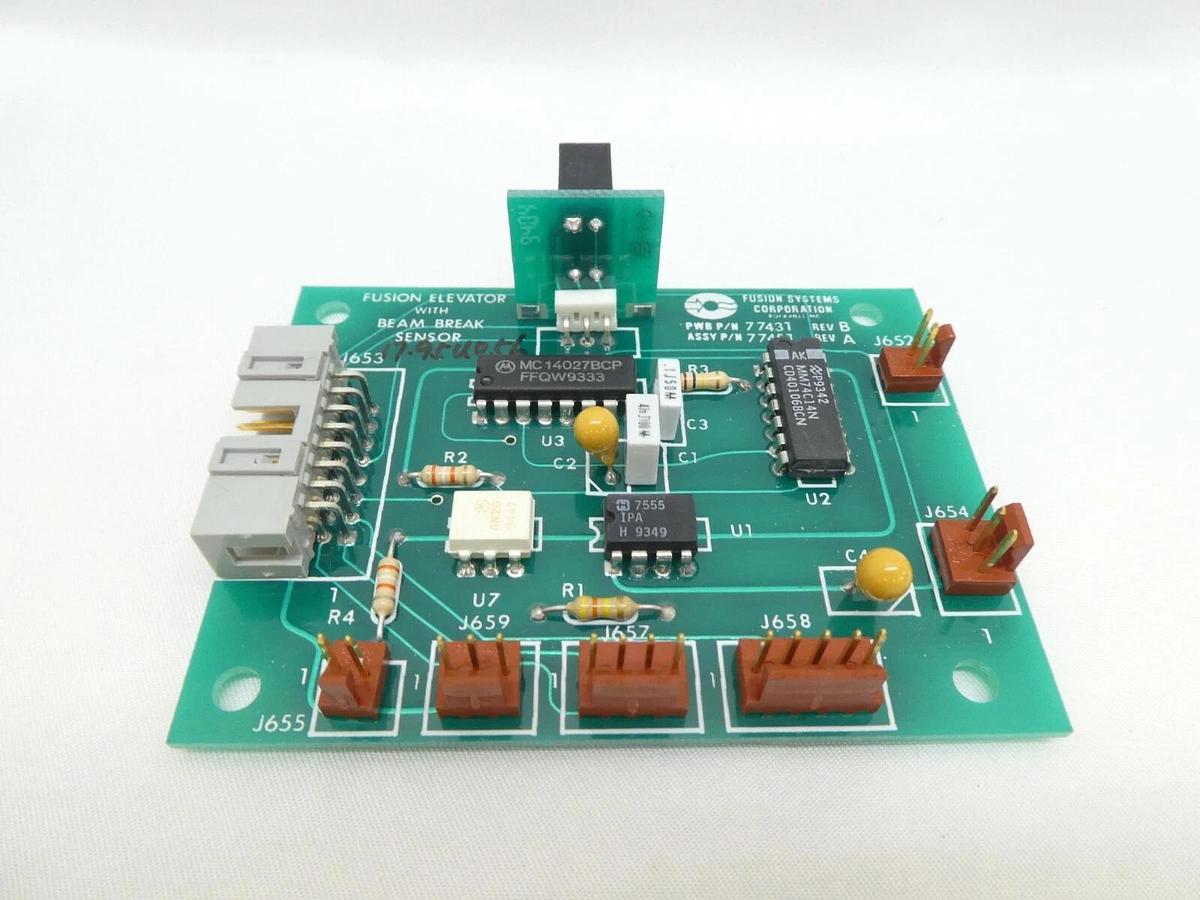 Used Fusion Systems 77431 Beam Break Sensor Board PCB 77451 Working Surplus