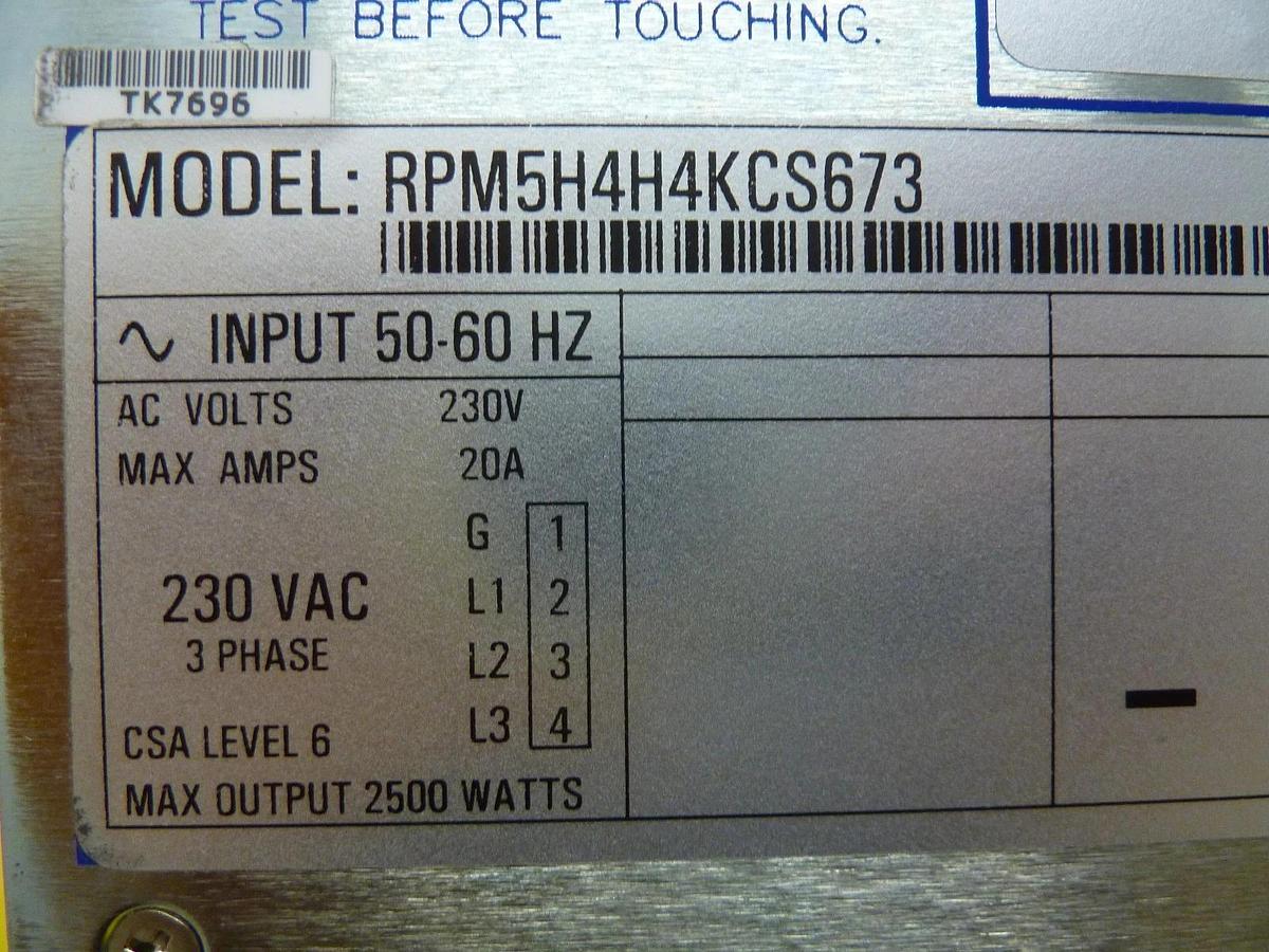 Used Power-One RPM5H4H4KCS673 Dual Output Power Supply 2500W Used Working