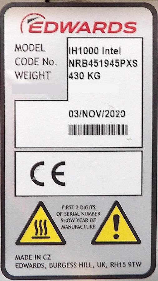 Refurbished iH 1000 Edwards NRB451945PXS Vacuum Dry Pump IH1000 Manufacturer Refurbished