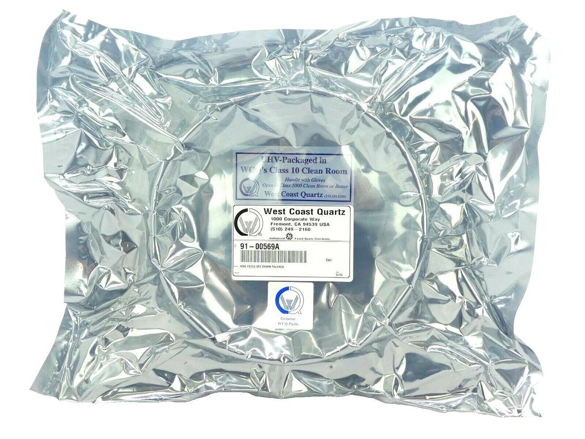 West Coast Quartz 91-00569 200mm Quartz Focus Ring 8" POLY/WSI 91-00569A New