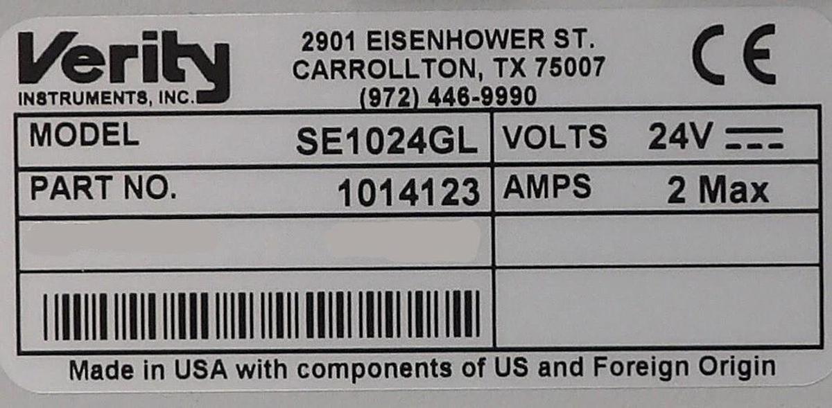 Used Verity 1014123 Precision Endpoint System SE1024GL EyeD AMAT 0190-82303 Working