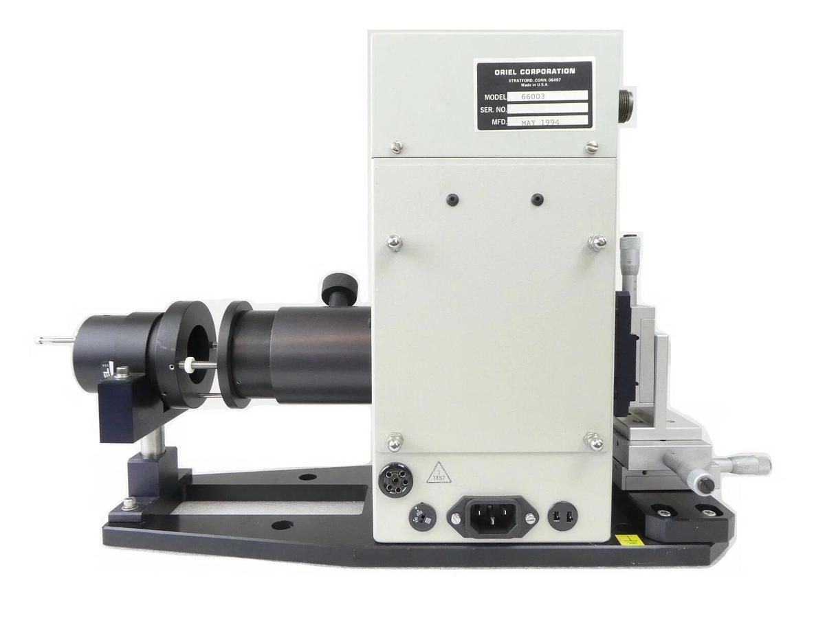 Used Ultrapointe 1000 UV Arc Lamp Focusing Lens Module Oriel 66003 Micrometer Working