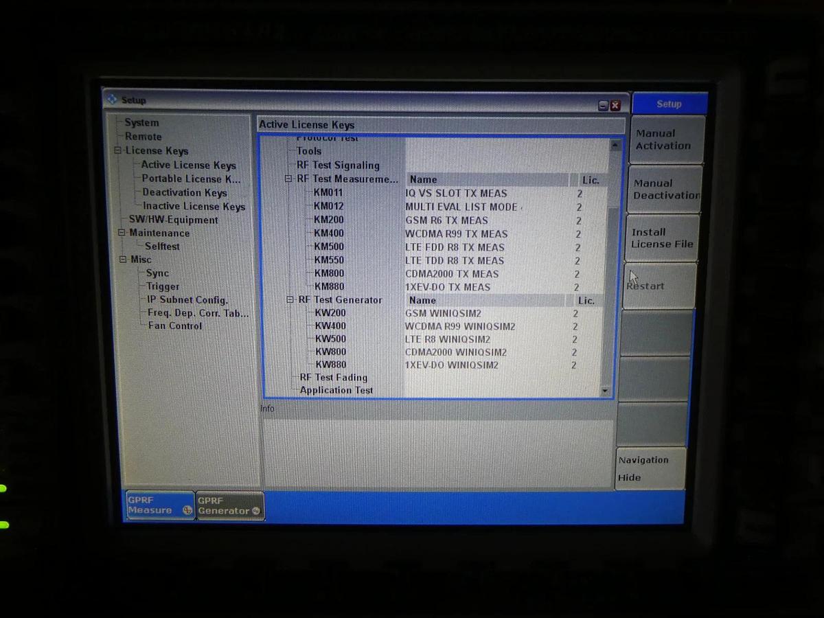 Used Rohde & Schwarz 1201.0002K50 Wideband Radio Comm Tester CMW 500 V 3.5.10 Split
