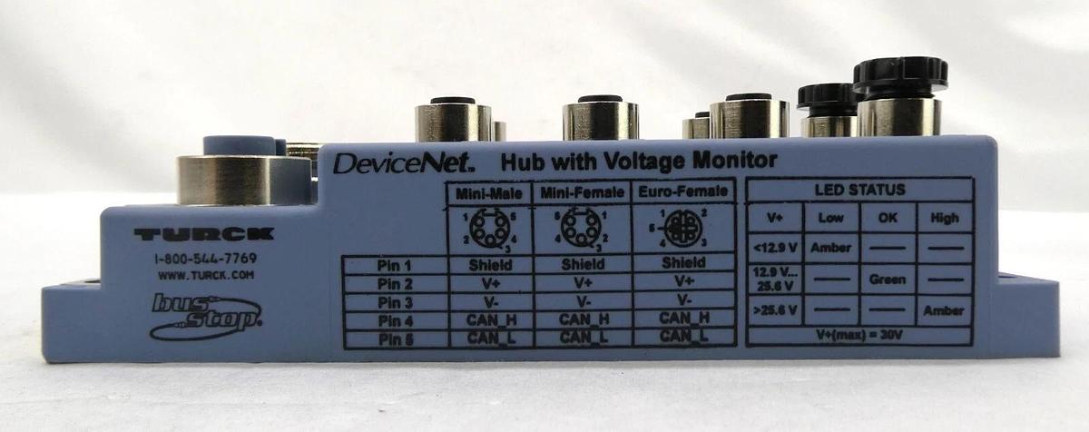 Used Turck JBBS 57-E811 Bus Stop DeviceNet Hub Voltage Monitor Lot of 6 Working