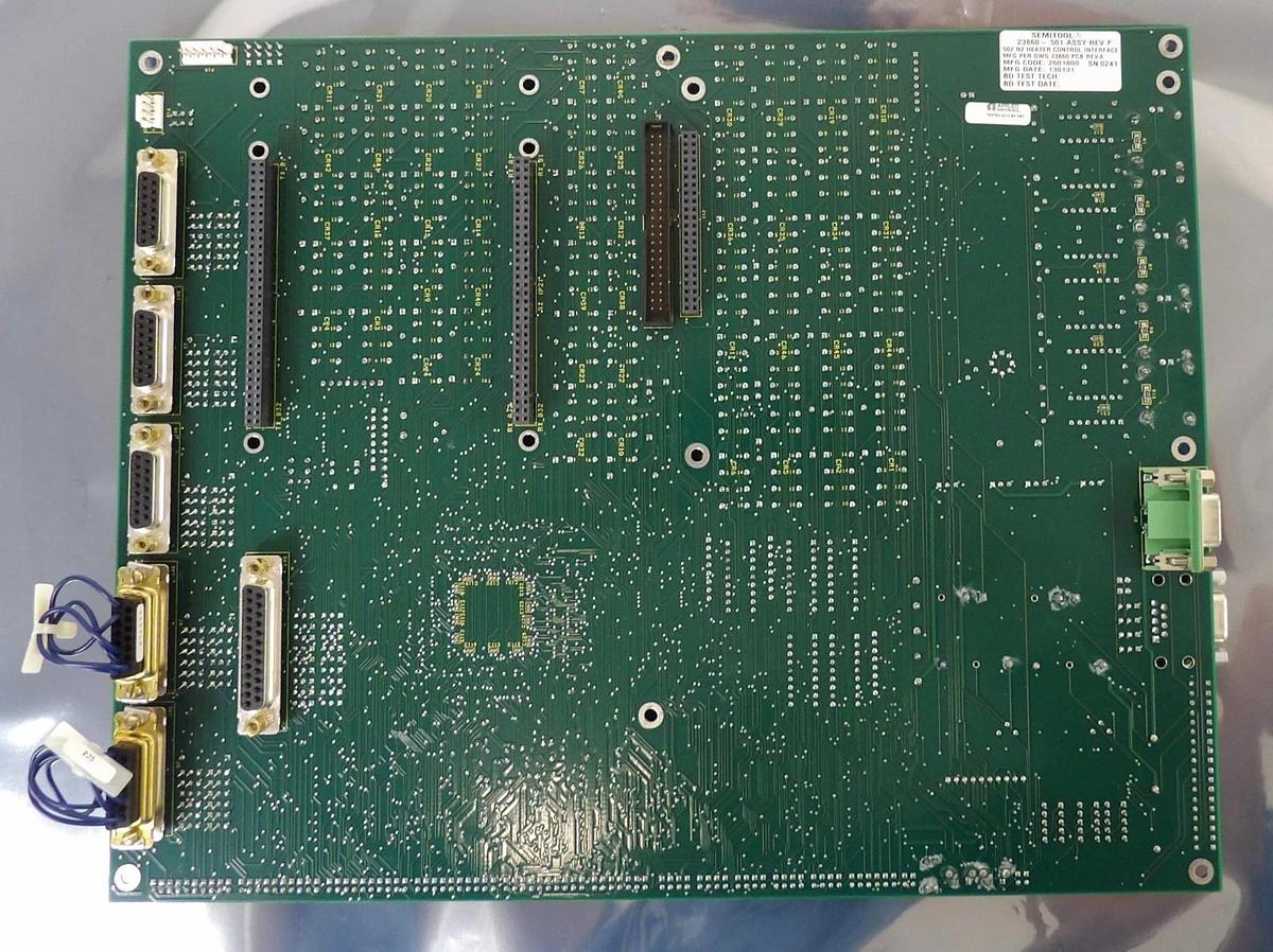 Used Semitool 23860-501 502 N2 Heater Control Interface Anneal Control PCB Working