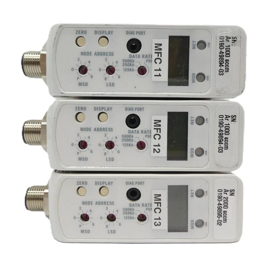 Used Brooks Instrument GF125C Mass Flow Controller MFC GF125CXXC Lot of 10 Working