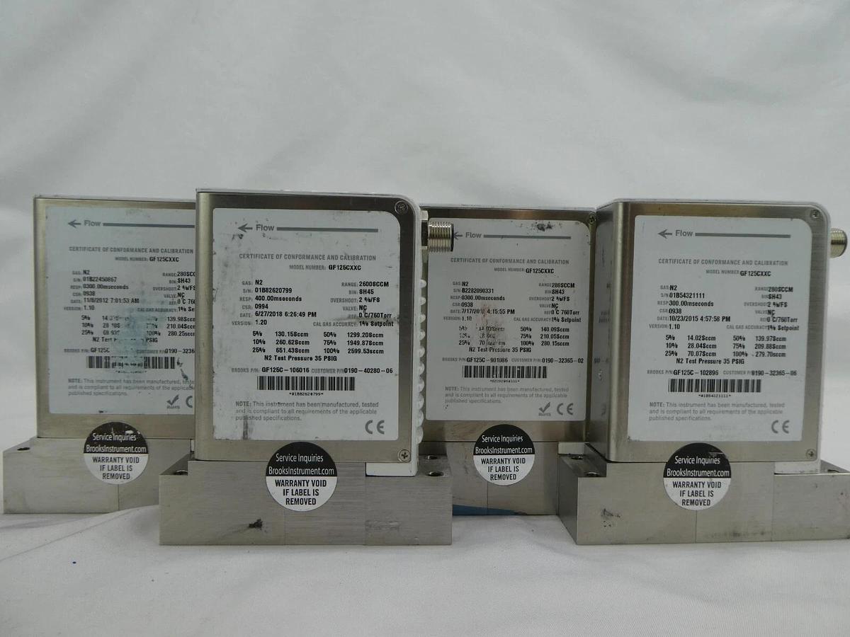 Used Brooks Instrument GF 125C Mass Flow Controller MFC Reseller Lot of 12 Working
