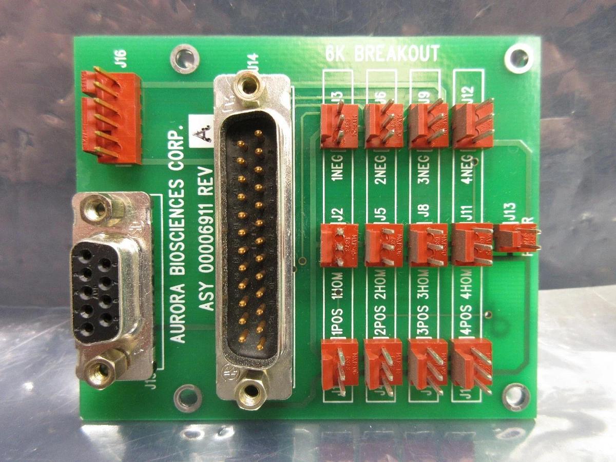 Used Aurora Biosciences 00006911 6K Breakout Board PCB Rev. A Used Working