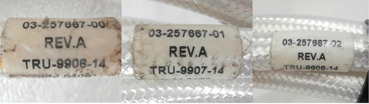 Used Novellus Systems 03-257667 Ion Source LF RF Cable Set of 3 Working Surplus