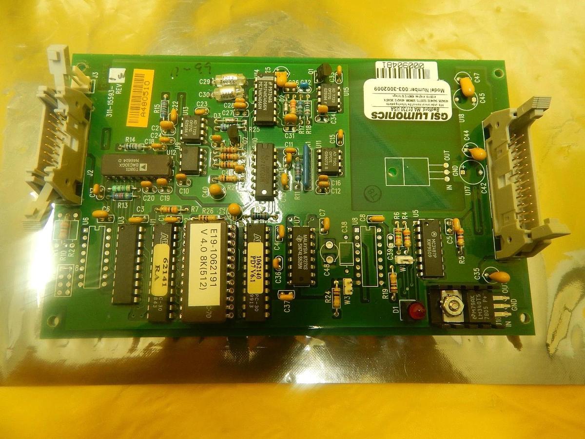 Used GSI Lumonics 311-15593-1 Processor PCB 003-3002009 KLA-Tencor CRS-3000 Working