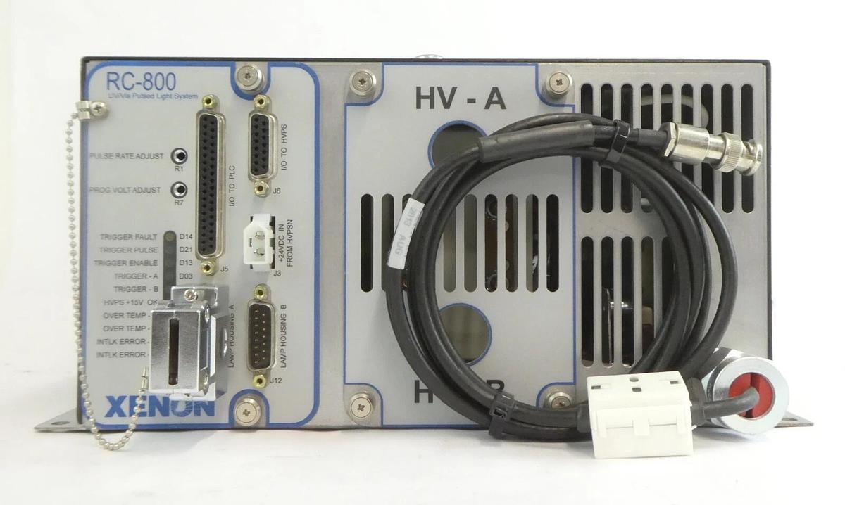 Used Xenon 490-0284 UV Vis Pulsed Lighting System Controller RC-800 CTR-811 Working