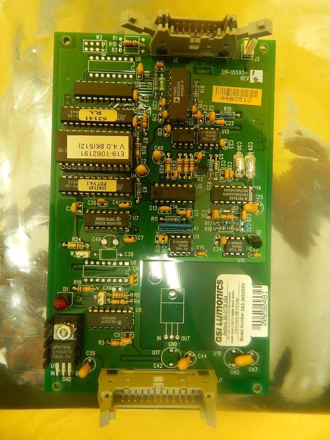 Used GSI Lumonics 311-15593-1 Processor PCB 003-3002009 KLA-Tencor CRS-3000 Working