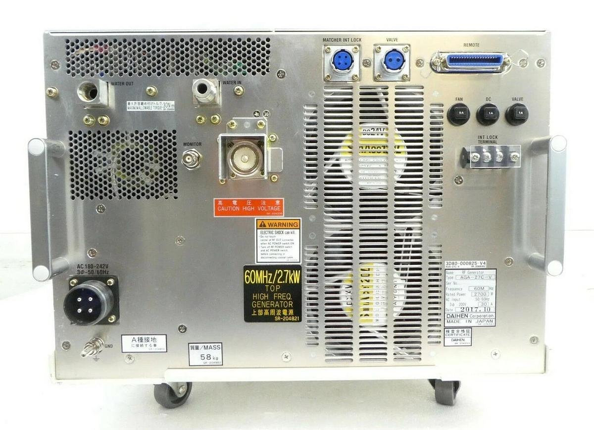 Used Daihen AGA-27C-V RF Generator TEL Tokyo Electron 3D80-000825-V4 Working Surplus