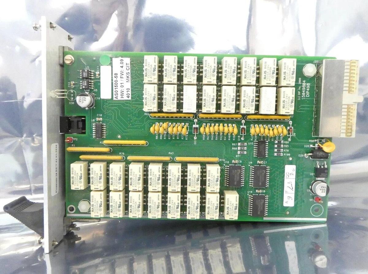 Used MKS Instruments AS01500-58 Interlock Module PCB CDN497 AMAT CDN500-58 Working