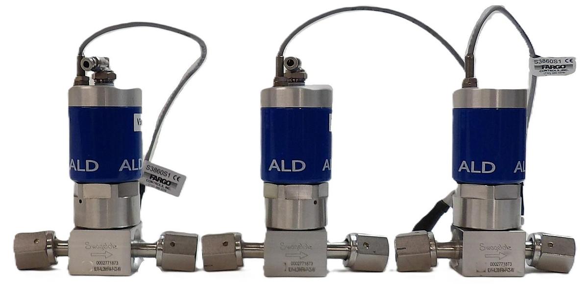 Used Swagelok 6LVV-ALD6HFR4-P-CS-NV Pneumatic Diaphragm Valve Reseller Lot of 3
