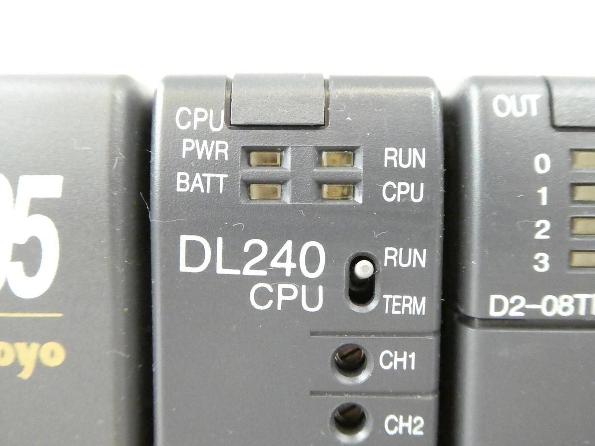 Used Automation Direct D2-09B-1 9-Slot PLC D2-240 DirectLOGIC 205 Koyo Working