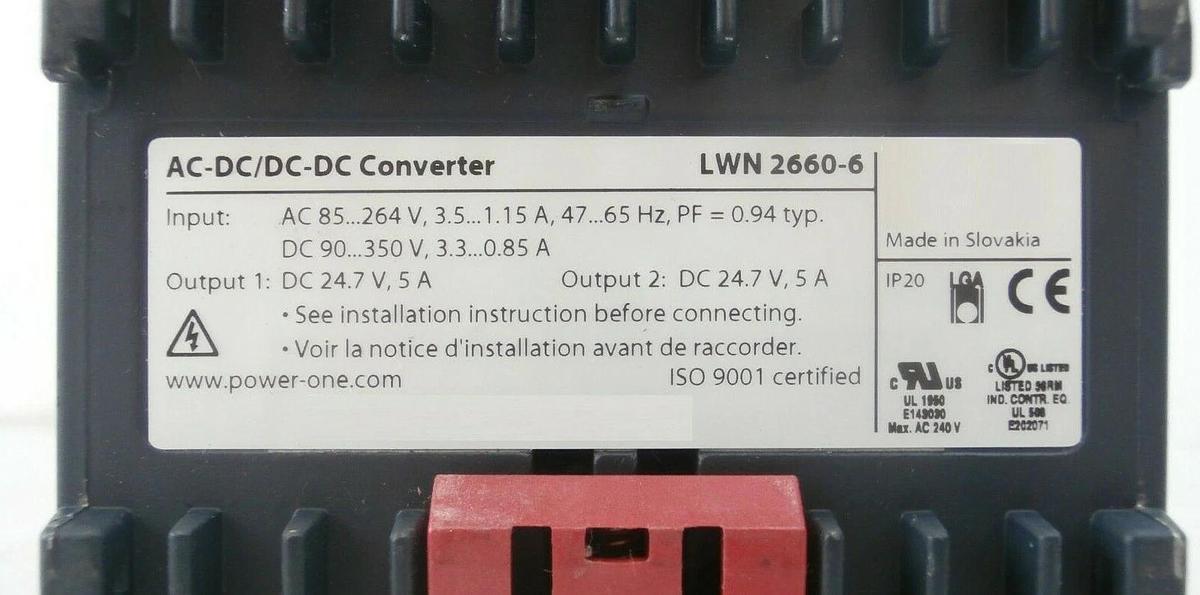 Used Power-One LWN2660-6 AC-DC/DC-DC Converter DIN Rail Power Supply Lot of 15 Spare