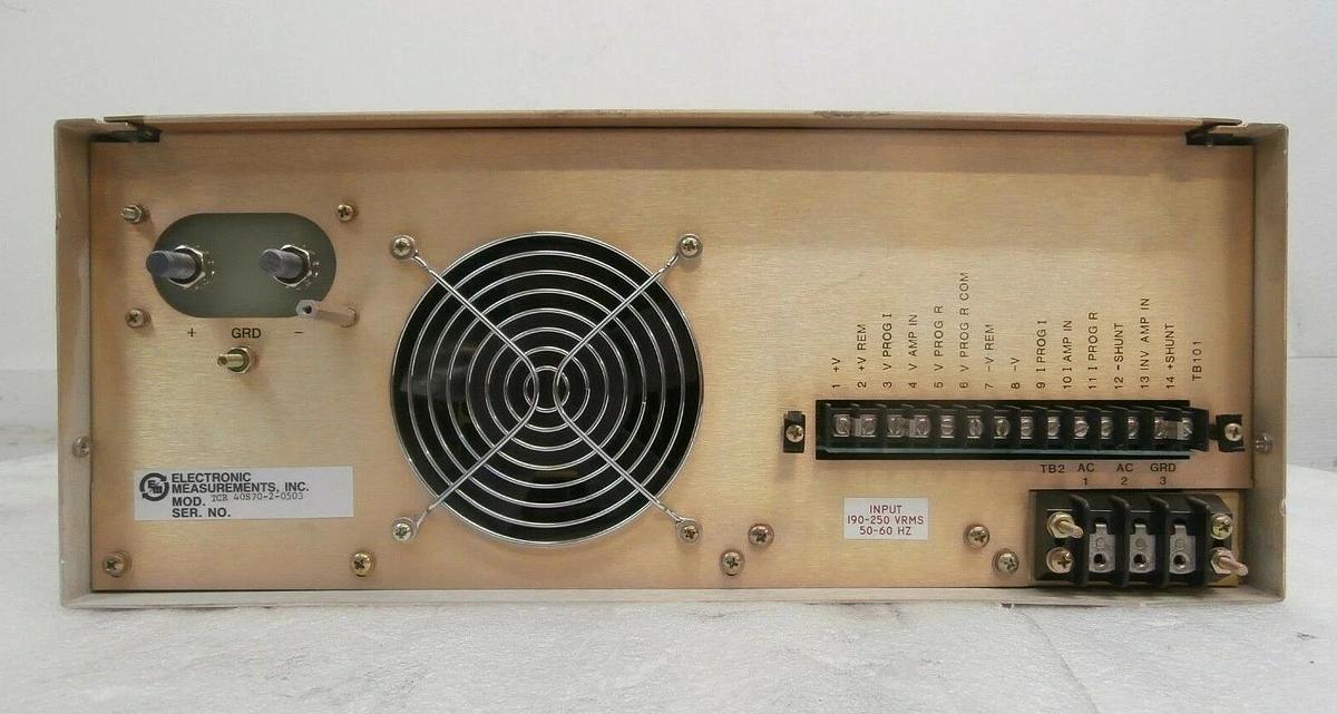 Used Electronic Measurements 40S70-2-0503 TCR Power Supply Varian H5467001 Working