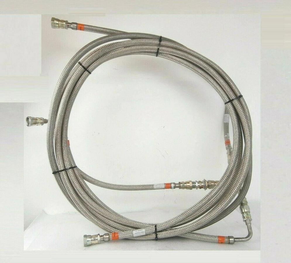 Used CTI-Cryogenics Cryopump CryoLine Set of 3 8043074 8043075 3918059 w/Tee Working