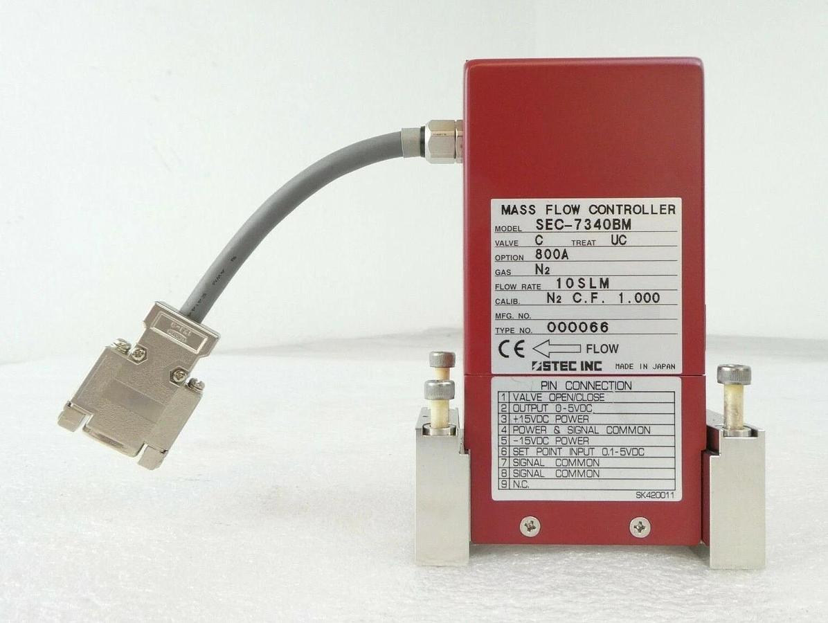 Used STEC SEC-7350BM Mass Flow Controller MFC 10 SLM N2 KLA-Tencor eS31 Surplus Spare