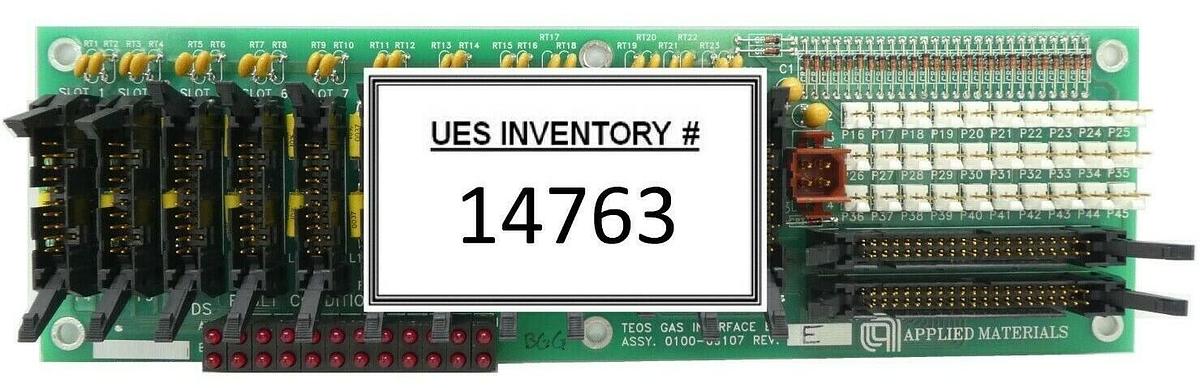 Used AMAT Applied Materials 0100-09107 TEOS Gas Interface Board PCB Working