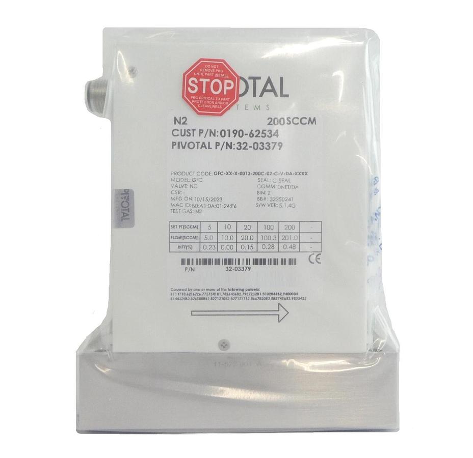 Pivotal 32-03379 Mass Flow Controller MFC 200 SCCM AMAT 0190-62534 Lot of 4 New