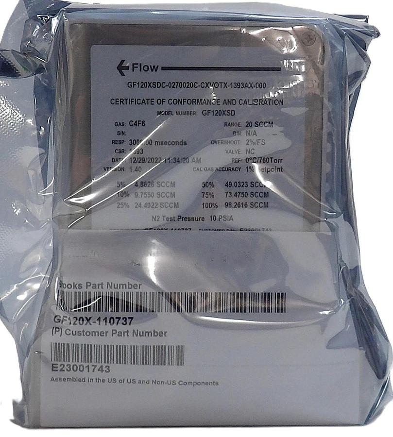 Brooks Instrument GF120X-110737 Mass Flow Controller MFC 20 SCCM New